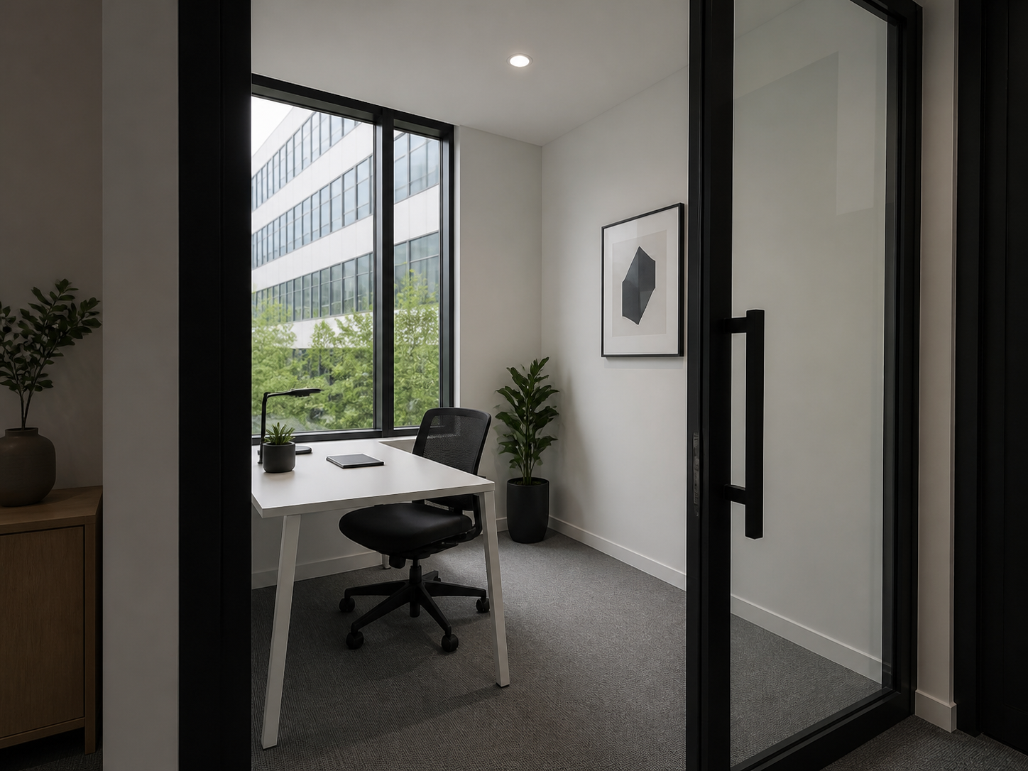 A private workspace at ROOST Offices